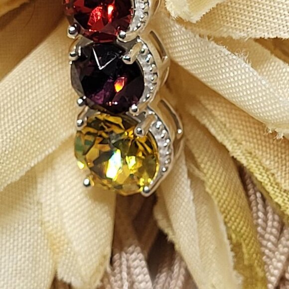 New, Mozambique Garnet Ring and Pendant Necklace, Size 5 - Picture 10 of 14